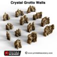 Printable Scenery Crystal Grotto Walls