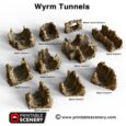 Printable Scenery Wyrm Tunnels