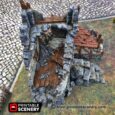Printable Scenery Ruined War Cottage