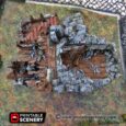 Printable Scenery Ruined War Cottage