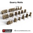 Printable Scenery - Quarry Walls