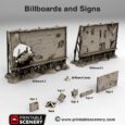 Printable Scenery - Ruined Billboards & Signs