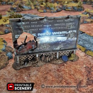 Printable Scenery - Ruined Billboards & Signs