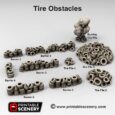 Printable Scenery - Tire Obstacles