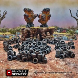 Printable Scenery - Tire Obstacles