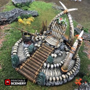 Printable Scenery War Boss Throne