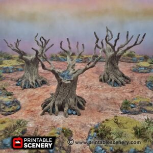 Printable Scenery - Twisted Trees