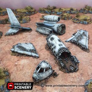 Printable Scenery - Crashed Aircraft