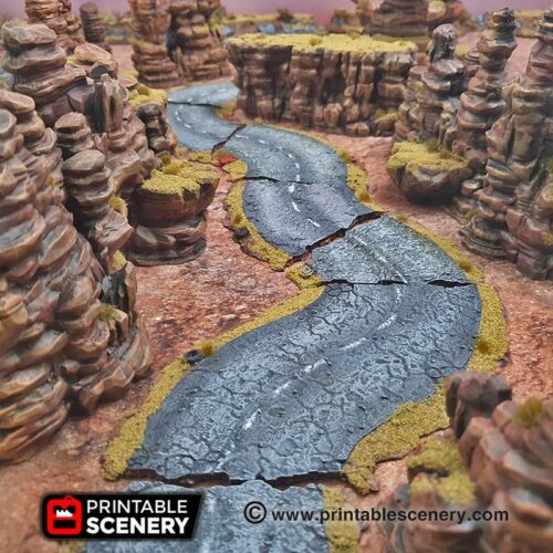 Printable Scenery - Desert Roads