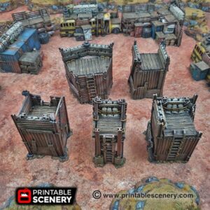 Printable Scenery - Junkfort Bastions