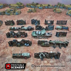 Printable Scenery - Junkfort Barricades