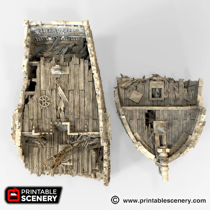 Printable Scenery - Shipwreck