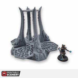 Sci-fi grimdark wargaming terrain – 28mm 3D printed battlefield scenery by The Artificers Forge