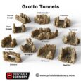 Printable Scenery - Grotto Tunnels