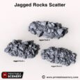 Printable Scenery - Jagged Rocks