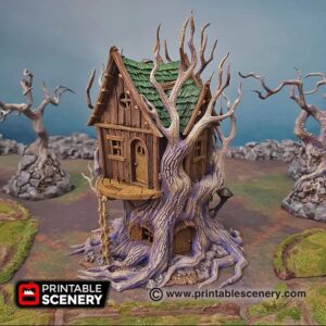 Printable Scenery - Feywild Cottage