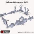 Printable Scenery - Hallowed Graveyard Walls