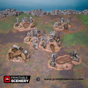 Printable Scenery - Graveyard Hills