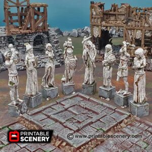 Printable Scenery - Guardian Statues