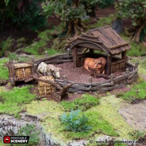 Printable Scenery - Oxen Enclosure