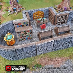 Printable Scenery - Library Furniture