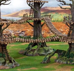 Printable Scenery - Forest Fort Walkways