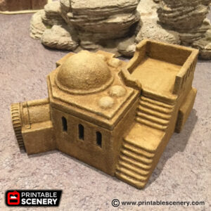 Printable Scenery - Adobe Hut D