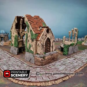 Printable Scenery - Ruined Nave & Chancel