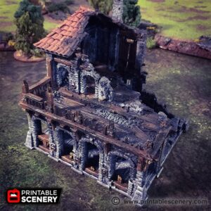 Printable Scenery - Ruined Warehouse