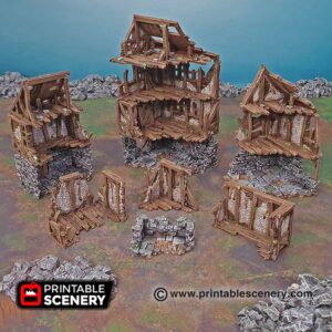 Printable Scenery - Ruined Quarter