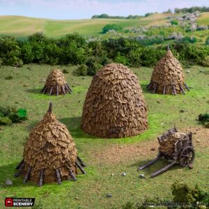 Printable Scenery - Haystacks