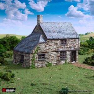 Printable Scenery - Hollyhock Cottage