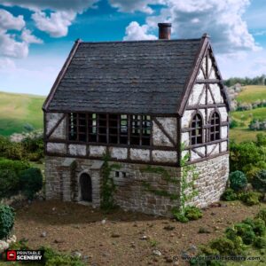 Printable Scenery - Wattle Daub Country Manor