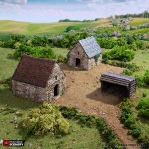 Printable Scenery - Small Rustic Barns