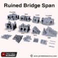 Printable Scenery - Ruined Bridge Spans