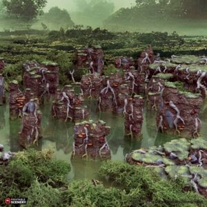 Printable Scenery - Swamp Grotto Walls