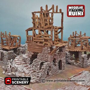 Printable Scenery - Rickety Lodgings