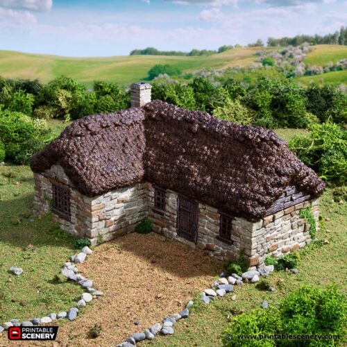 Printable Scenery - Highland Stone Barn