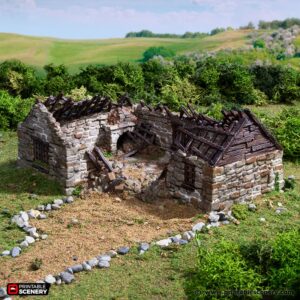 Printable Scenery - Ruined Highland Stone Barn