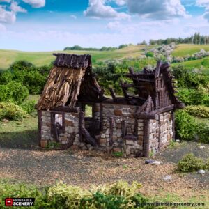 Printable Scenery - Ruined Norman Stone Barn