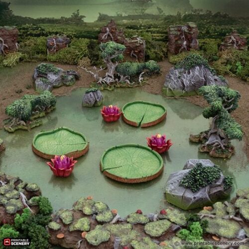 Printable Scenery - Swamp Scatter