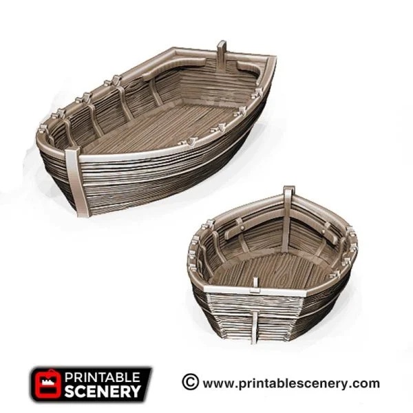 Printable Scenery - Row Boat