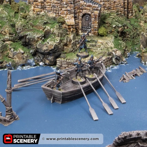 Printable Scenery - Row Boat