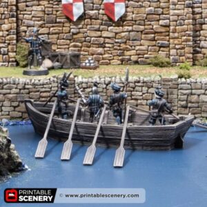 Printable Scenery - Row Boat