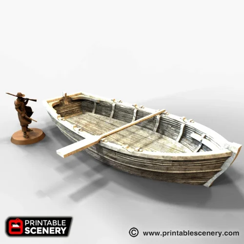 Printable Scenery - Row Boat