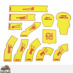 Gaslands Movement Templates 20mm Scale 3D Printed Templates