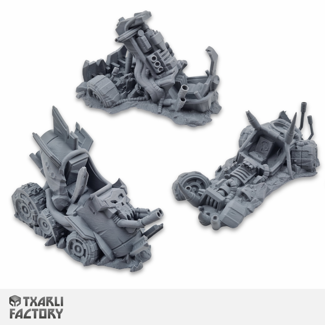 Sci-fi grimdark wargaming terrain – 28mm 3D printed battlefield scenery by The Artificers Forge