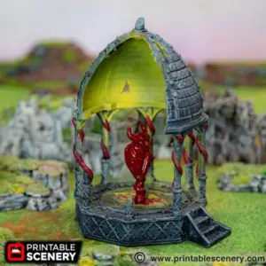 3D Printed Demonic Terrain Age Of Sigmar Frostgrave Mordheim Warhammer tabletop battlefield scenery by The Artificers Forge